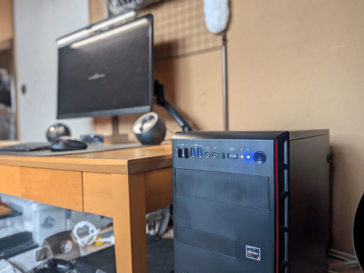 設置後のPC画像